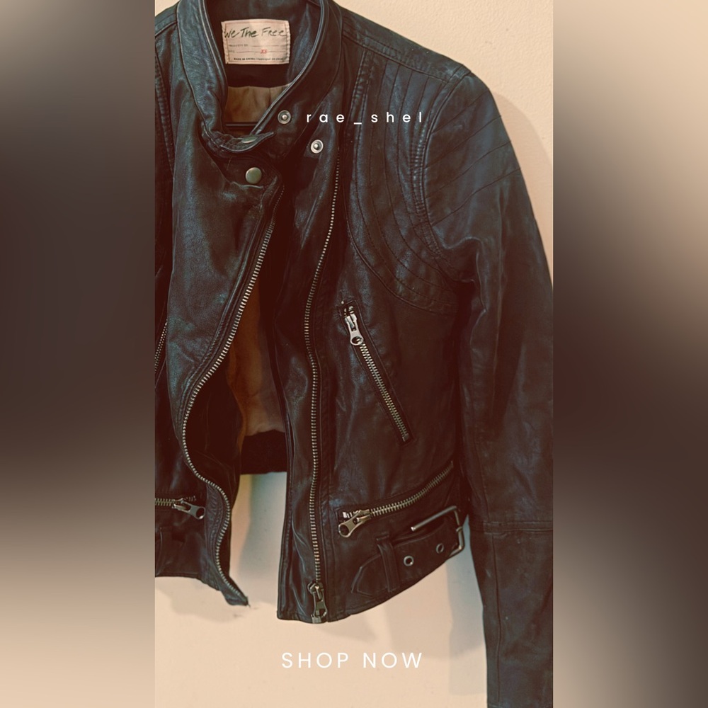Free People leather jacket